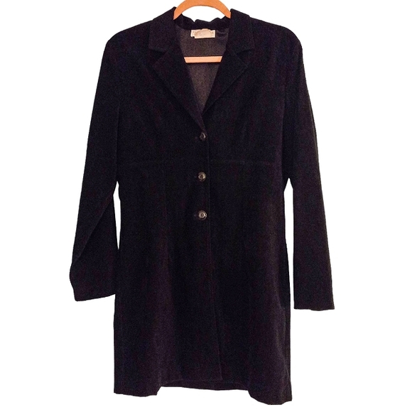 Vintage Women's Fairweather Lightweight Faux Suede Longline Jacket | US 8/10 - Picture 1 of 5